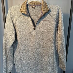 Eddie Bauer Men's Heather Gray Zip-Up Sweater